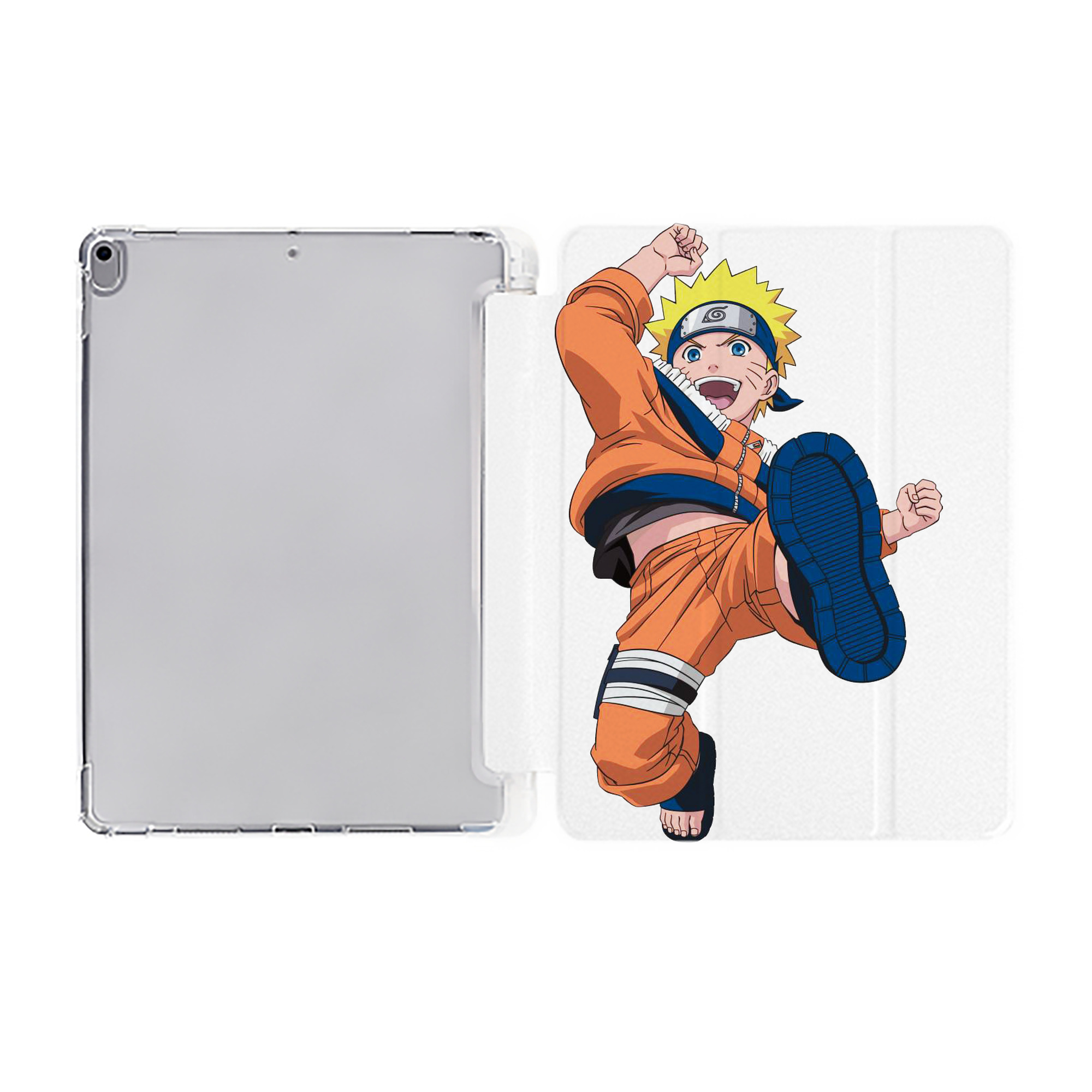 （画像用） NARUTO -ナルト- うずまき ナルト Uzumaki Naruto IPad ケース ペン収納付き 三つ折りスタンド PUレザー×シリコン 対応機種9.5/10.5/10.9インチ
